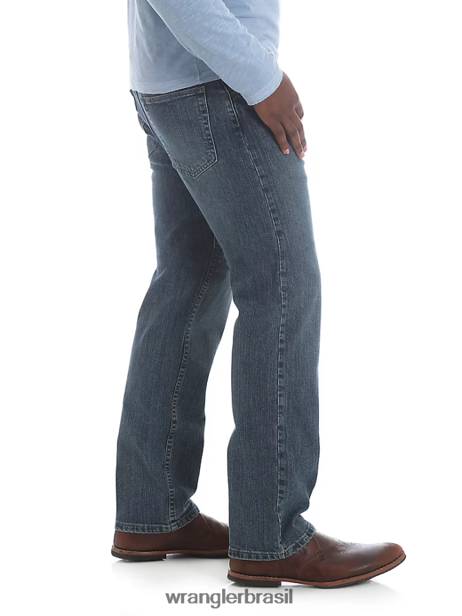 Wrangler calça jeans cinco estrelas premium performance series regular fit cascalho (96cfvgv) homens roupas 00LN6N71