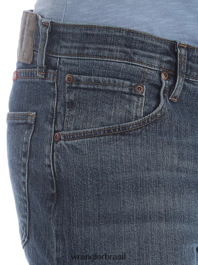 Wrangler calça jeans cinco estrelas premium performance series regular fit cascalho (96cfvgv) homens roupas 00LN6N71