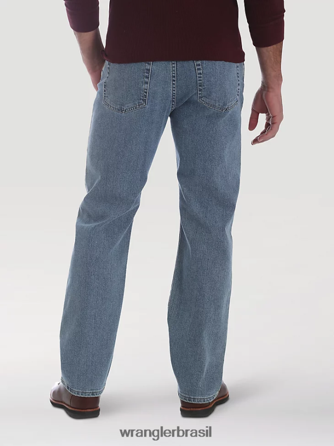 Wrangler calça jeans cinco estrelas premium performance series regular fit lavagem clara (96cfvlw) homens roupas 00LN6N69