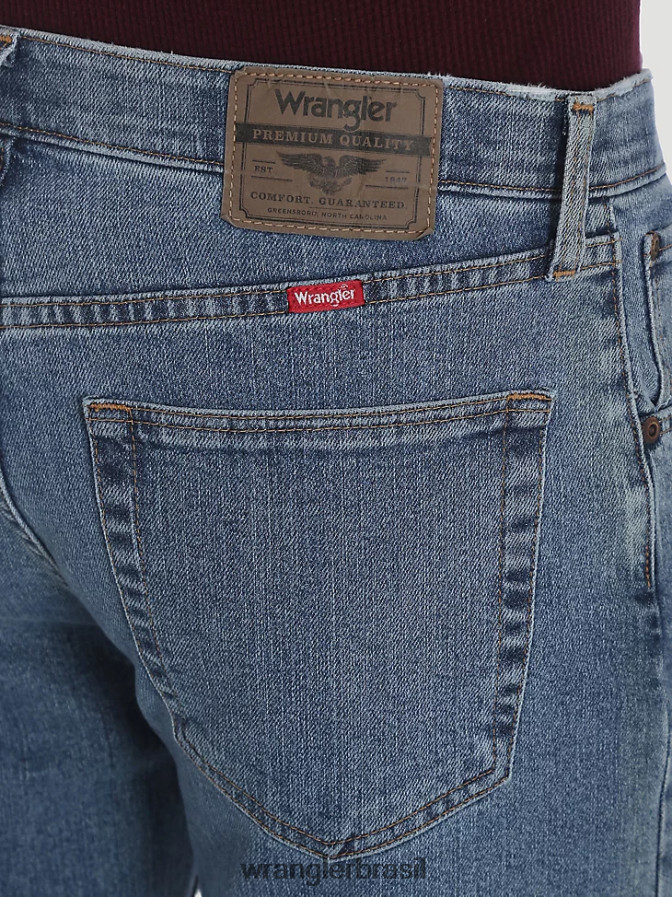Wrangler calça jeans cinco estrelas premium performance series regular fit lavagem clara (96cfvlw) homens roupas 00LN6N69