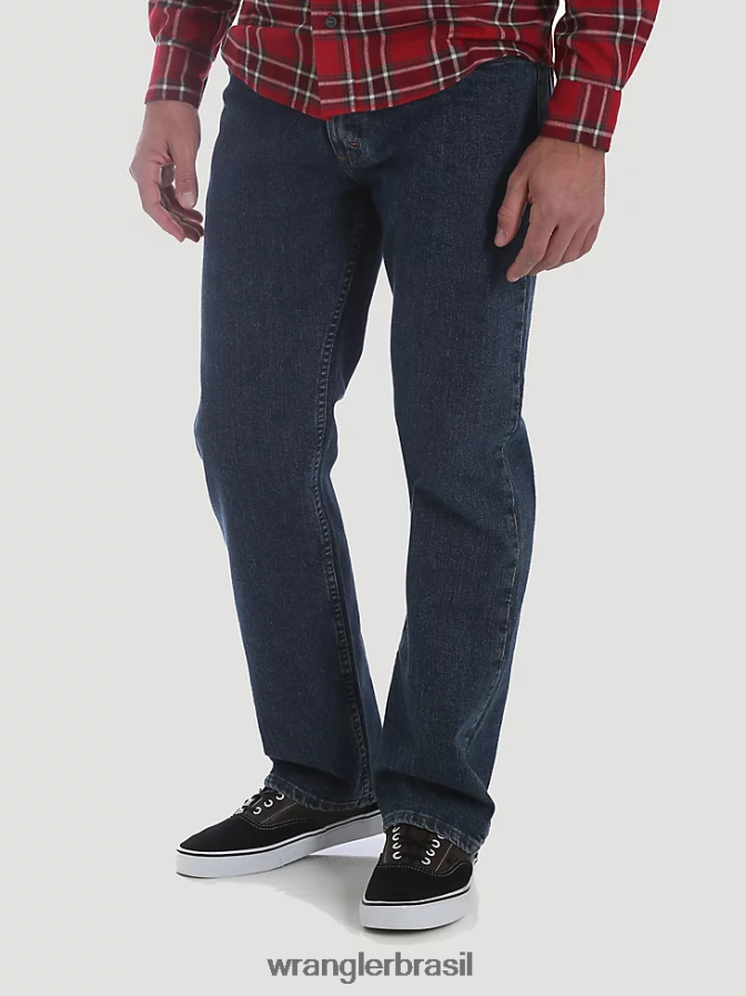 Wrangler calça jeans cinco estrelas premium performance series regular fit lavagem de pedras (96cfvsw) homens roupas 00LN6N70