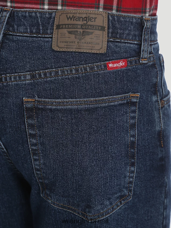 Wrangler calça jeans cinco estrelas premium performance series regular fit lavagem de pedras (96cfvsw) homens roupas 00LN6N70