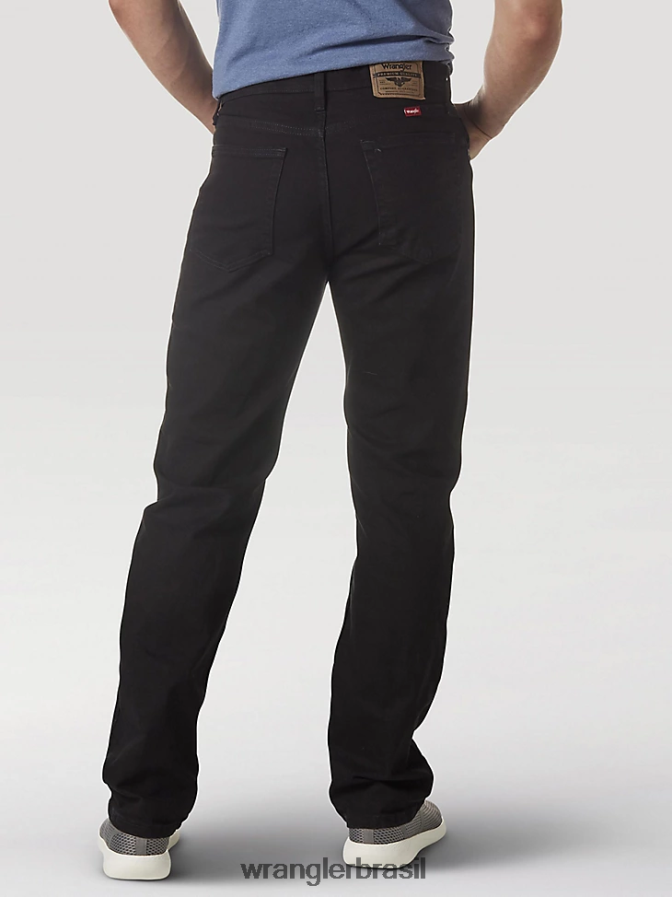 Wrangler calça jeans cinco estrelas premium performance series regular fit preto (96cfvcb) homens roupas 00LN6N72