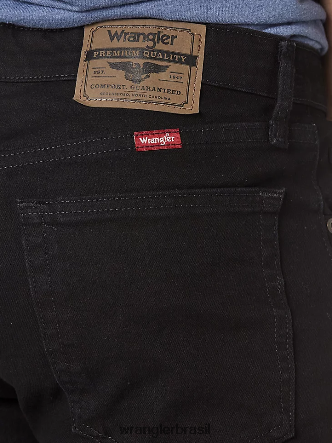 Wrangler calça jeans cinco estrelas premium performance series regular fit preto (96cfvcb) homens roupas 00LN6N72