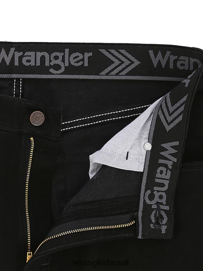 Wrangler calça jeans cinco estrelas premium performance series regular fit preto (96cfvcb) homens roupas 00LN6N72