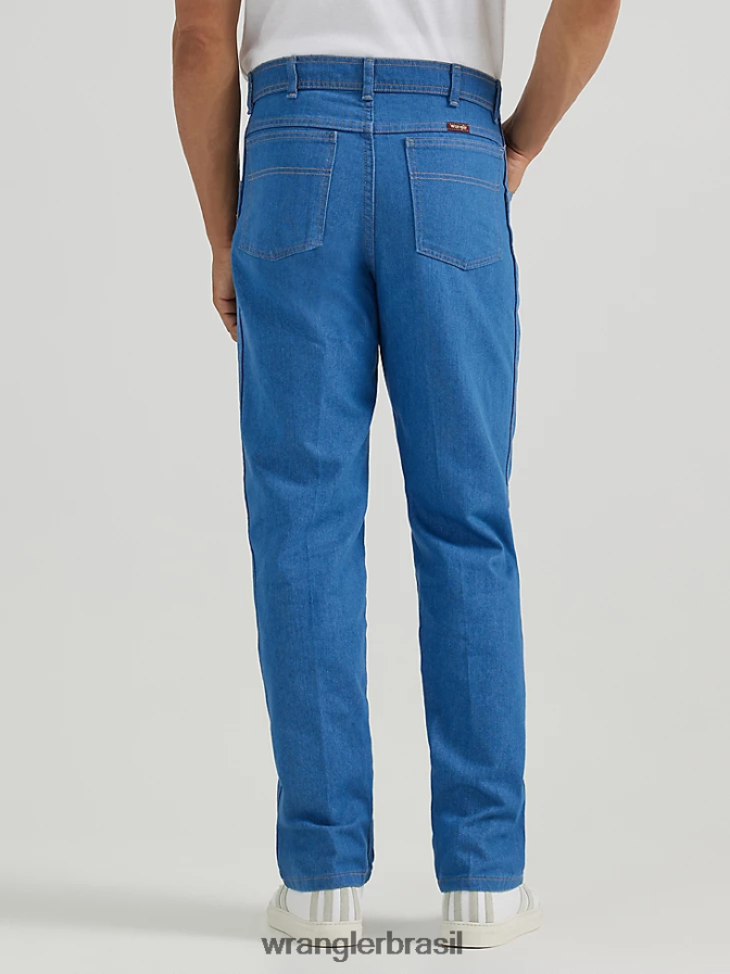 Wrangler calça jeans cinco estrelas premium regular flex fit azul claro (85498 lb) homens roupas 00LN6N190