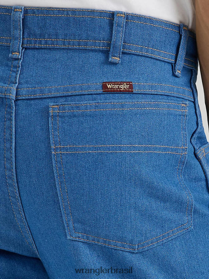 Wrangler calça jeans cinco estrelas premium regular flex fit azul claro (85498 lb) homens roupas 00LN6N190