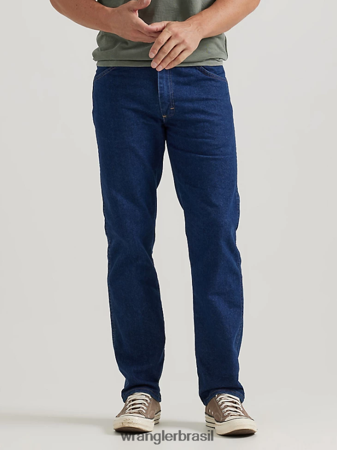 Wrangler calça jeans cinco estrelas premium regular flex fit índigo escuro (85498ps) homens roupas 00LN6N189