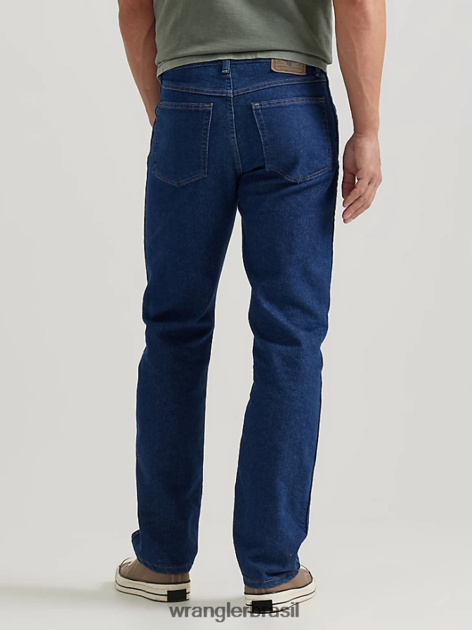 Wrangler calça jeans cinco estrelas premium regular flex fit índigo escuro (85498ps) homens roupas 00LN6N189