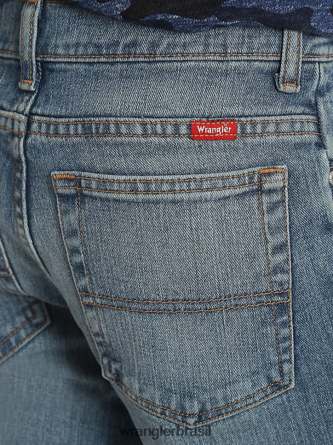 Wrangler calça jeans clássica stretch bootcut cinco estrelas jeans claro (6brlwsw) Rapazes roupas 00LN6N998