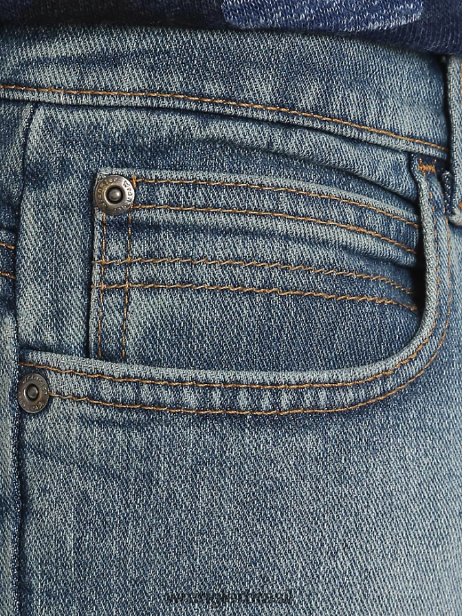 Wrangler calça jeans clássica stretch bootcut cinco estrelas jeans claro (6brlwsw) Rapazes roupas 00LN6N998