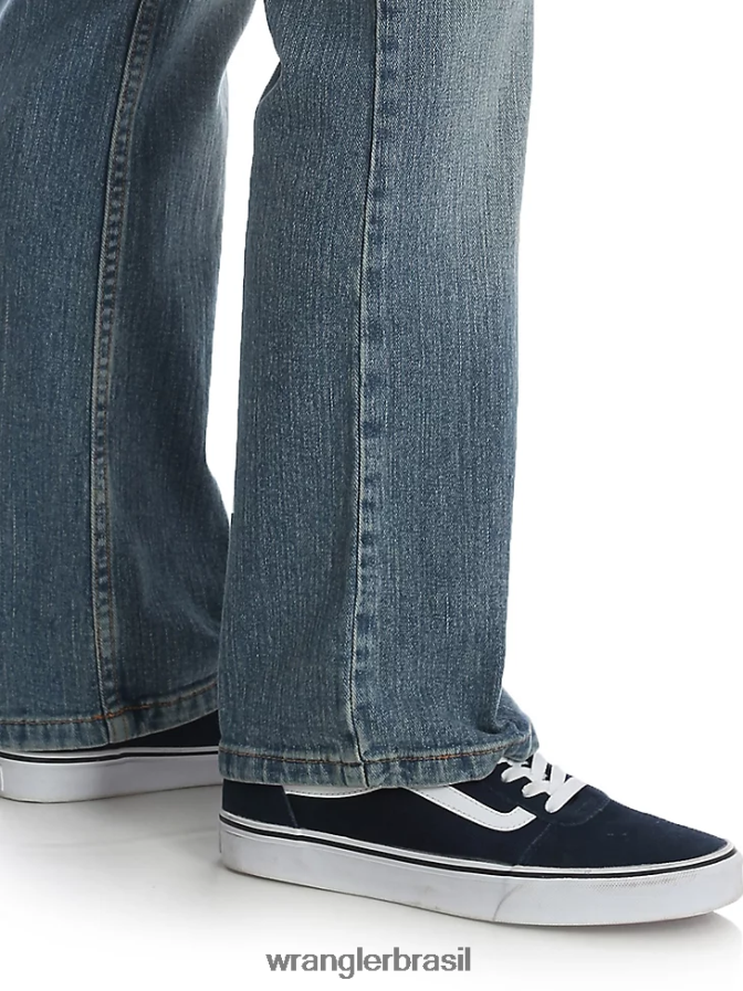 Wrangler calça jeans clássica stretch bootcut cinco estrelas jeans claro (6brlwsw) Rapazes roupas 00LN6N998