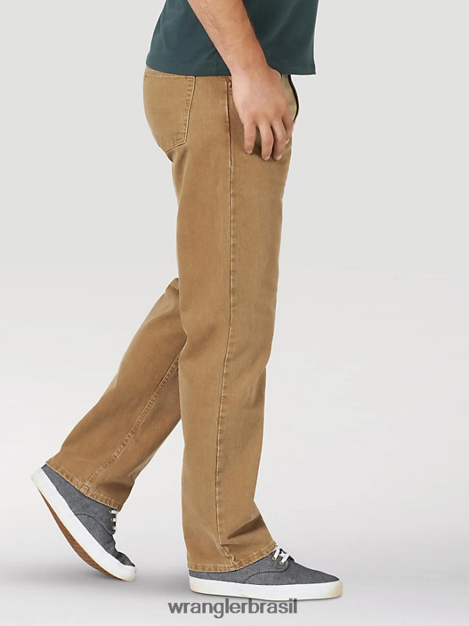 Wrangler calça jeans de algodão autêntica e relaxada cáqui (10zm200ck) homens roupas 00LN6N114