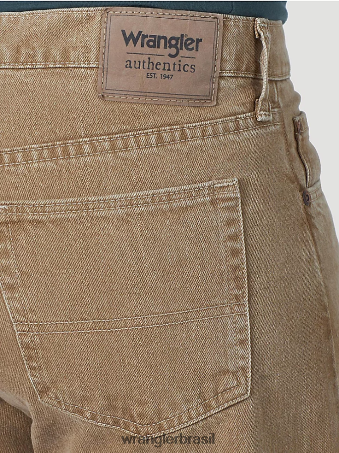 Wrangler calça jeans de algodão autêntica e relaxada cáqui (10zm200ck) homens roupas 00LN6N114