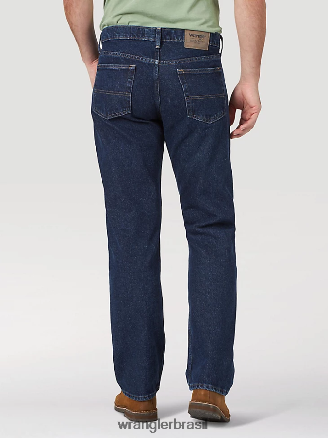 Wrangler calça jeans de algodão autêntica e relaxada enxágue escuro (10zm200rd) homens roupas 00LN6N115
