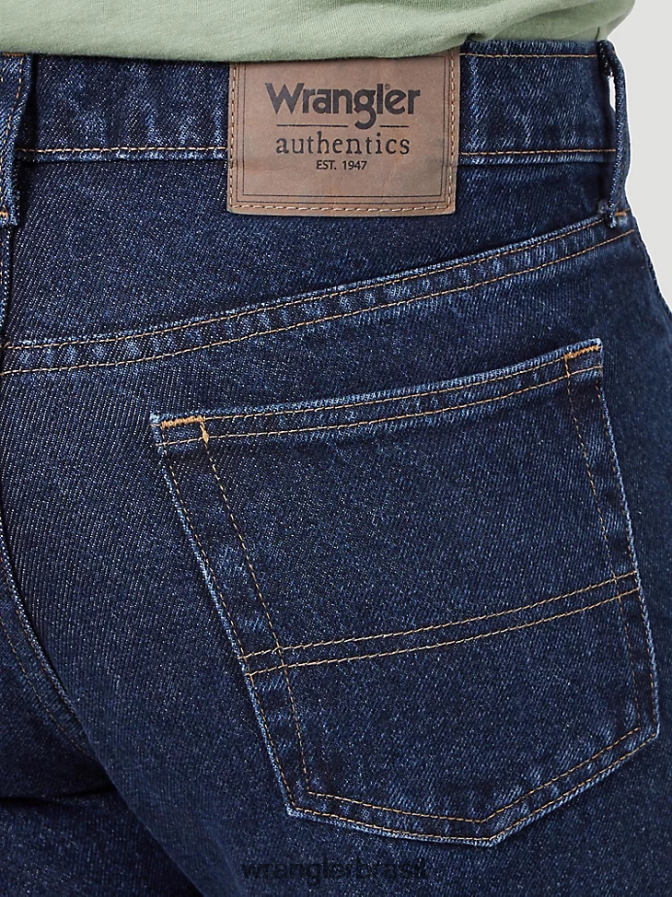 Wrangler calça jeans de algodão autêntica e relaxada enxágue escuro (10zm200rd) homens roupas 00LN6N115