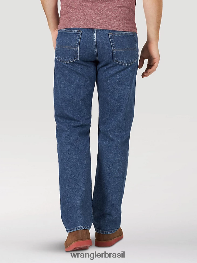 Wrangler calça jeans de algodão autêntica e relaxada lavagem de pedra escura (10zm200sw) homens roupas 00LN6N117