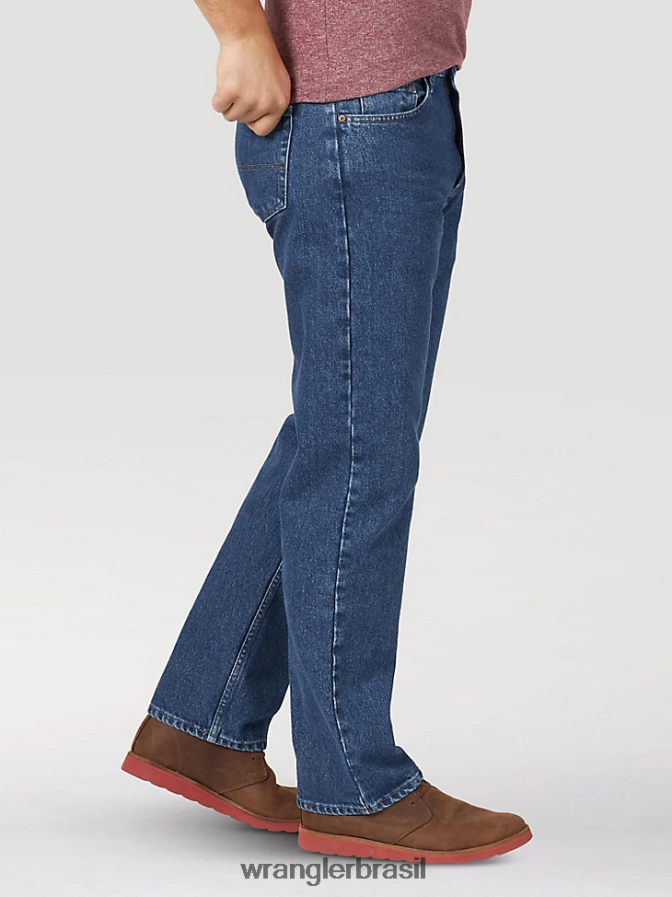 Wrangler calça jeans de algodão autêntica e relaxada lavagem de pedra escura (10zm200sw) homens roupas 00LN6N117