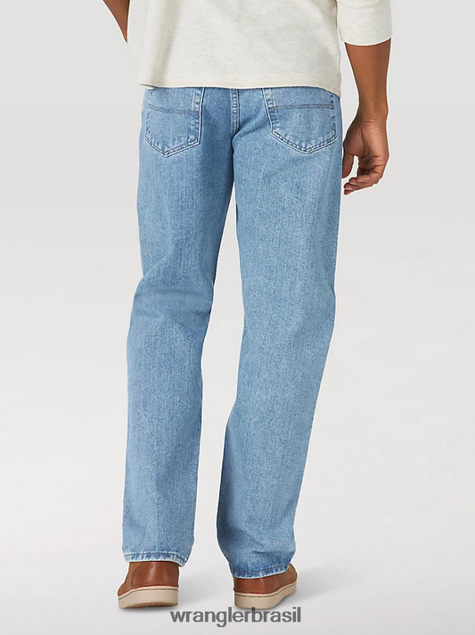 Wrangler calça jeans de algodão autêntica e relaxada lavagem de pedra leve (10zm200ls) homens roupas 00LN6N112