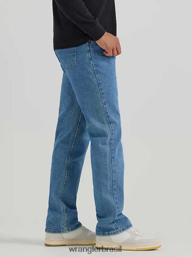 Wrangler calça jeans flex regular fit autêntica pedra leve (10zm100sx) homens roupas 00LN6N132