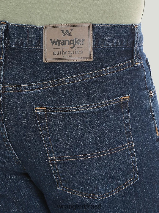 Wrangler calça jeans flex regular fit autêntica índigo escuro (10zm100id) homens roupas 00LN6N126