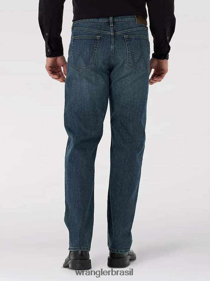Wrangler calça jeans flex relaxada marinho (mgw15ma) homens roupas 00LN6N172