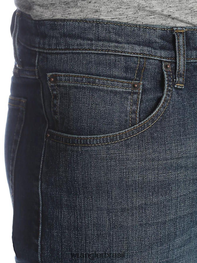 Wrangler calça jeans flex relaxada marinho (mgw15ma) homens roupas 00LN6N172