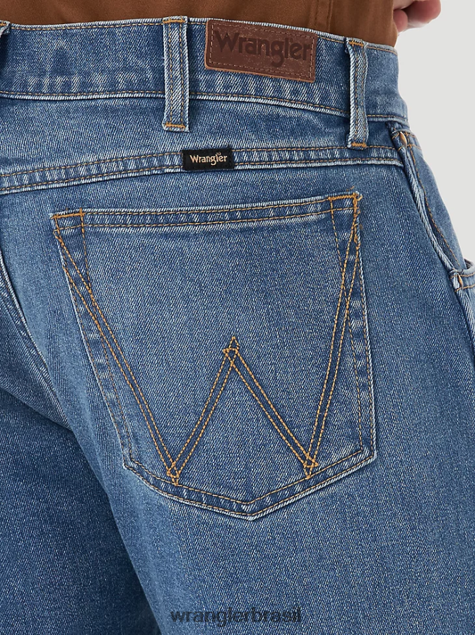 Wrangler calça jeans flex weather qualquer coisa slim fit reta trama (mgw88al) homens roupas 00LN6N177