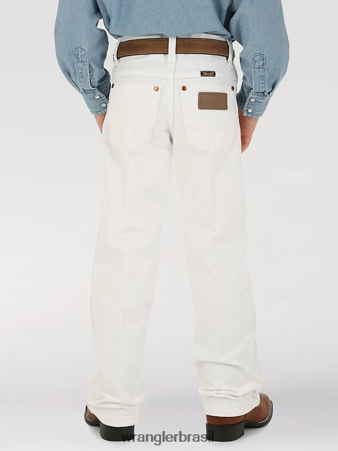 Wrangler calça jeans original com corte cowboy branco (13mwbwi) Rapazes roupas 00LN6N937