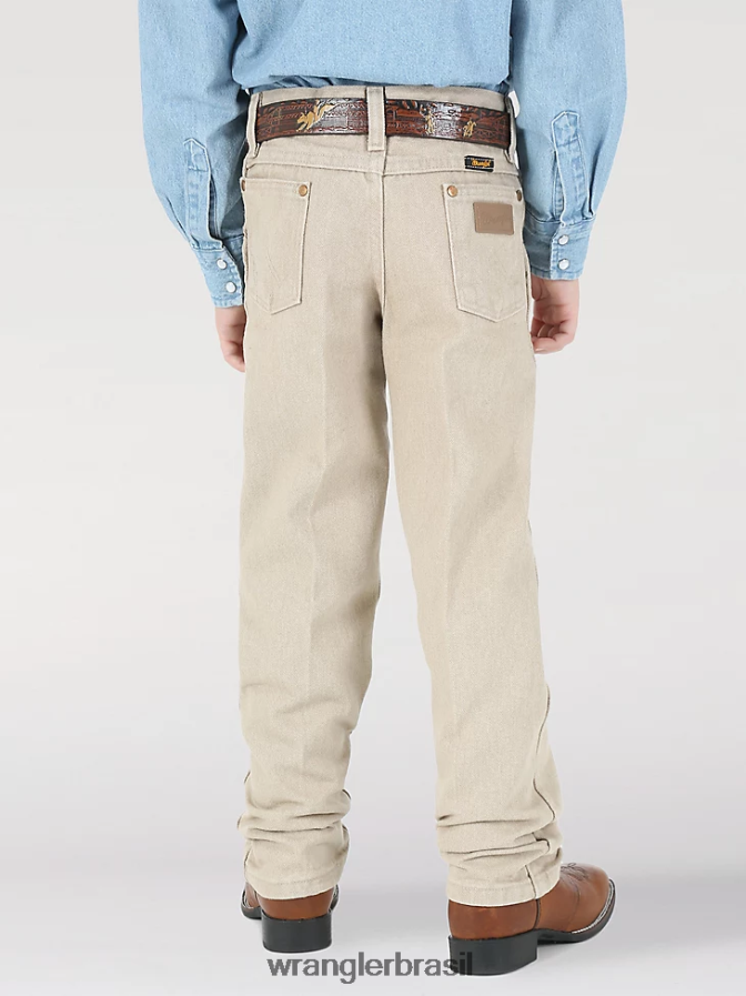 Wrangler calça jeans original com corte cowboy bronzeado pré-lavado (13mwbtn) Rapazes roupas 00LN6N936