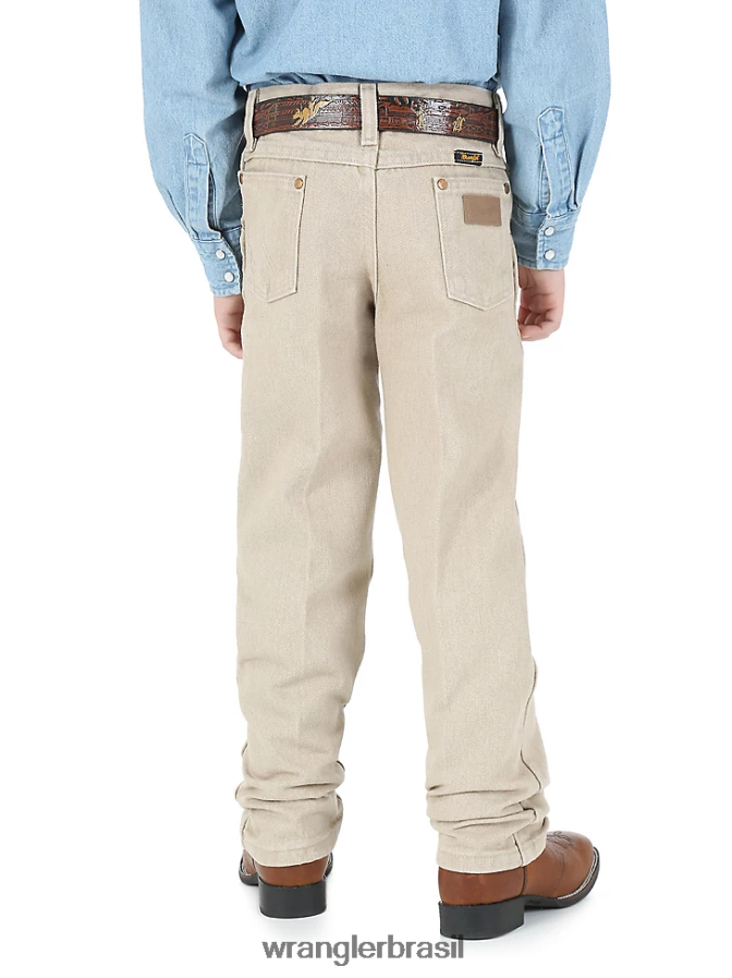 Wrangler calça jeans original com corte cowboy bronzeado pré-lavado (13mwjtn) Rapazes roupas 00LN6N952