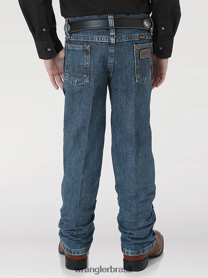 Wrangler calça jeans original com corte cowboy desgaste sutil (13mwbsw) Rapazes roupas 00LN6N932