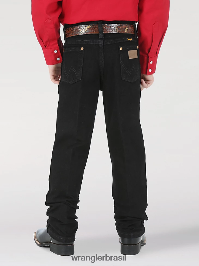 Wrangler calça jeans original com corte cowboy preto tingido demais (13mwbbk) Rapazes roupas 00LN6N934