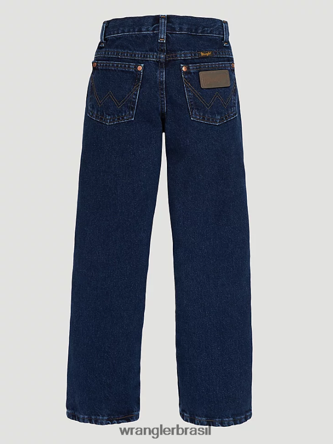 Wrangler calça jeans original com corte cowboy índigo escuro (13mwbdi) Rapazes roupas 00LN6N933