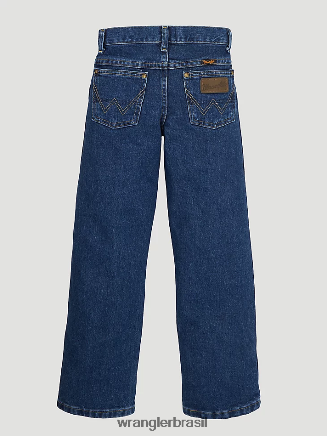 Wrangler calça jeans original com corte cowboy índigo escuro (13mwjdi) Rapazes roupas 00LN6N949