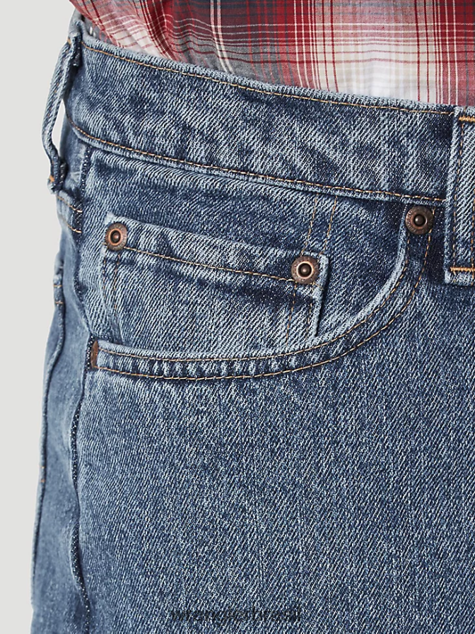 Wrangler calça jeans regular fit autêntica azul vintage (10zm100vg) homens roupas 00LN6N152