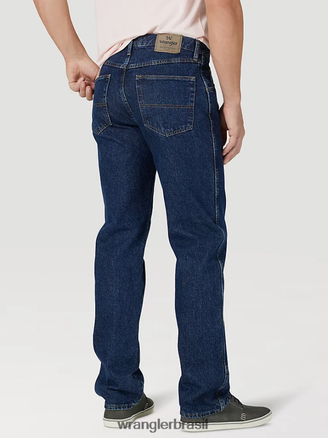 Wrangler calça jeans regular fit autêntica enxágue escuro (10zm100rd) homens roupas 00LN6N151