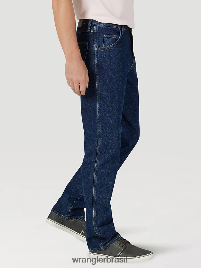 Wrangler calça jeans regular fit autêntica enxágue escuro (10zm100rd) homens roupas 00LN6N151