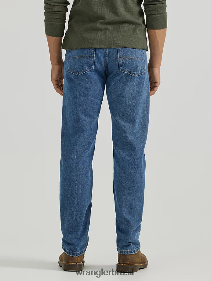 Wrangler calça jeans regular fit autêntica lavagem de pedra escura (10zm100sw) homens roupas 00LN6N153