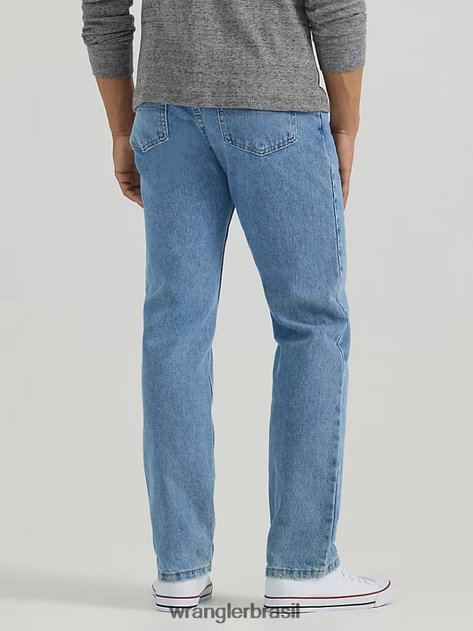 Wrangler calça jeans regular fit autêntica lavagem de pedra leve (10zm100ls) homens roupas 00LN6N148