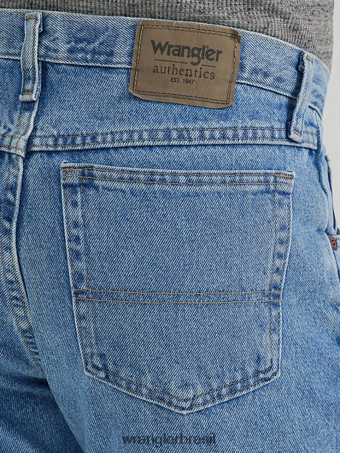 Wrangler calça jeans regular fit autêntica lavagem de pedra leve (10zm100ls) homens roupas 00LN6N148