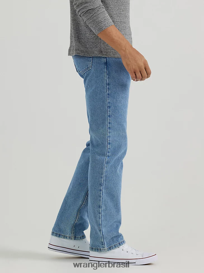 Wrangler calça jeans regular fit autêntica lavagem de pedra leve (10zm100ls) homens roupas 00LN6N148