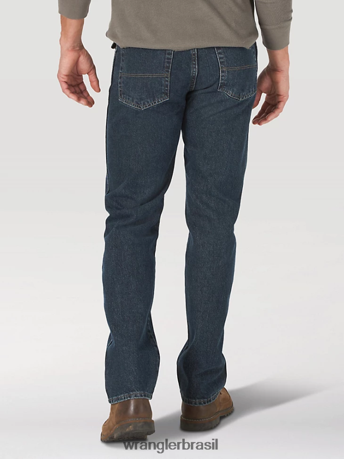 Wrangler calça jeans regular fit autêntica tempestade (10zm100st) homens roupas 00LN6N150