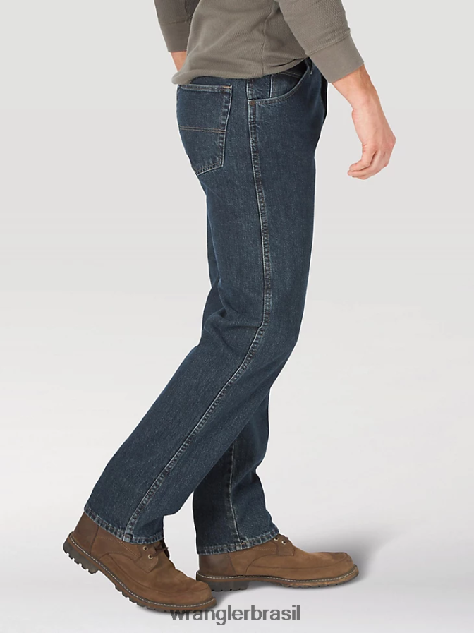 Wrangler calça jeans regular fit autêntica tempestade (10zm100st) homens roupas 00LN6N150
