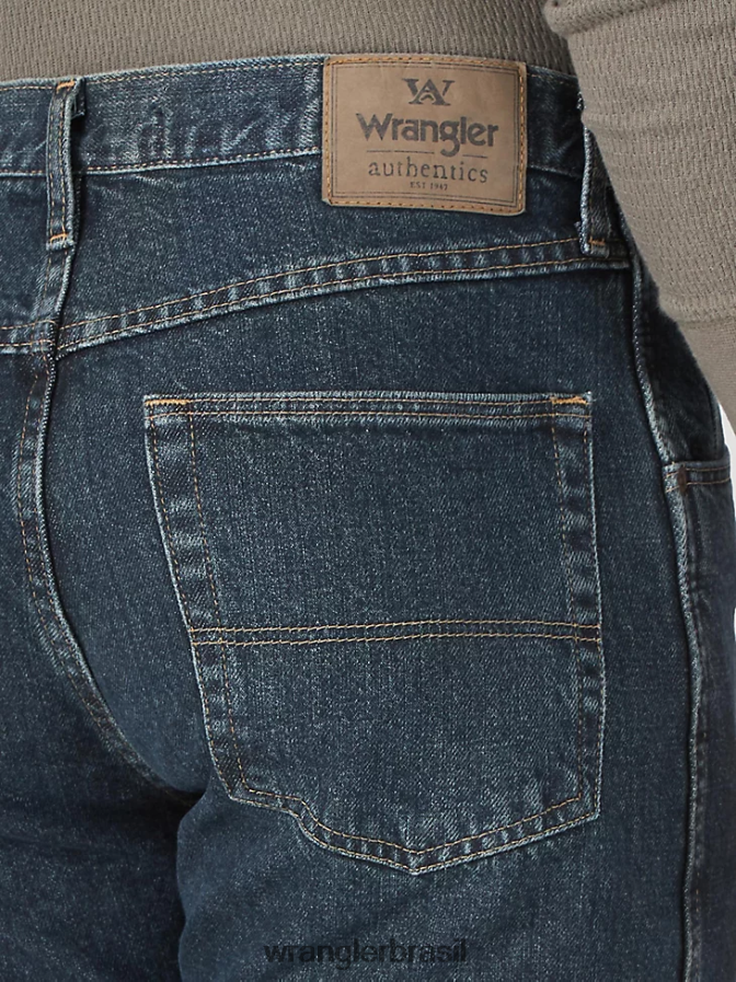 Wrangler calça jeans regular fit autêntica tempestade (10zm100st) homens roupas 00LN6N150