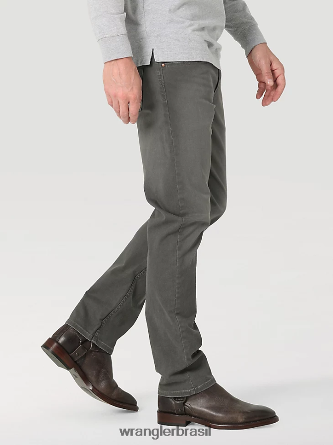 Wrangler calça jeans reta free to stretch antracite (112325353) homens roupas 00LN6N154