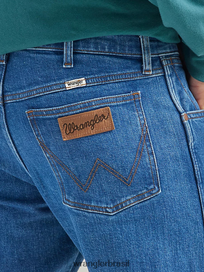 Wrangler calça jeans reta free to stretch antracite (112325353) homens roupas 00LN6N154