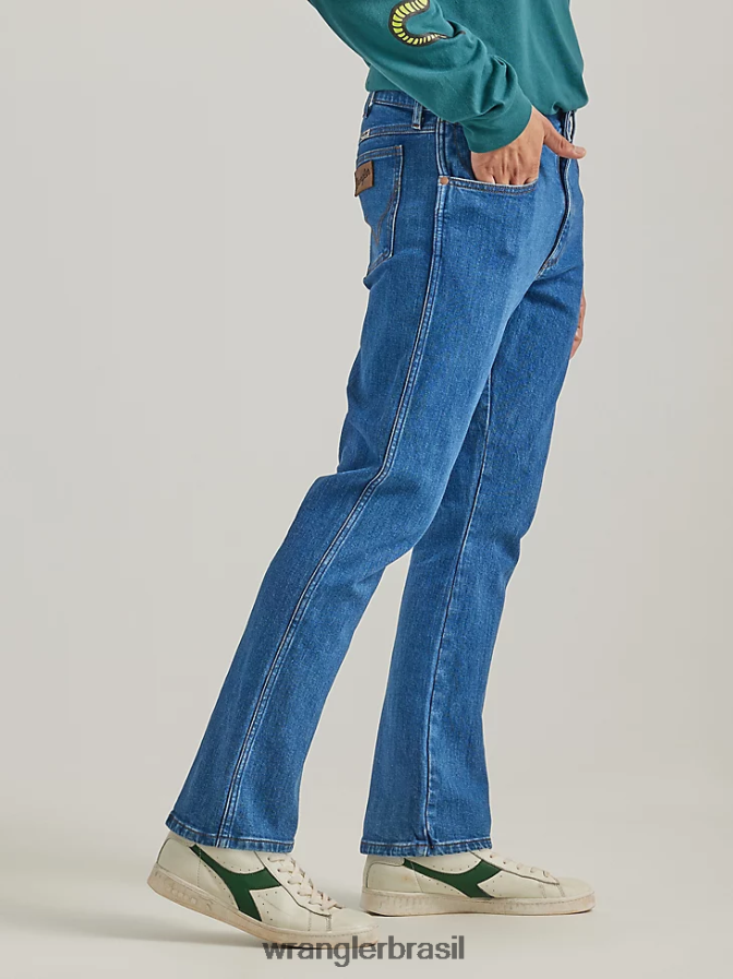 Wrangler calça jeans reta free to stretch antracite (112325353) homens roupas 00LN6N154