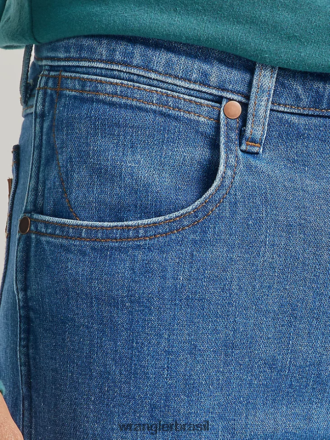 Wrangler calça jeans reta free to stretch antracite (112325353) homens roupas 00LN6N154