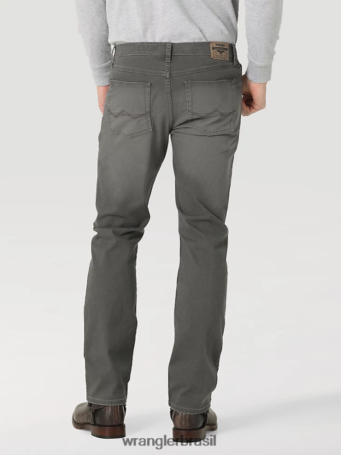 Wrangler calça jeans reta free to stretch antracite (112325353) homens roupas 00LN6N154